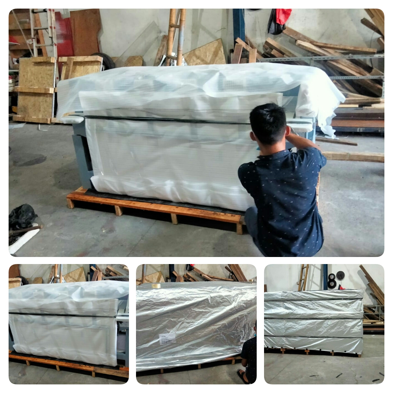 Proses Pengemasan (Packing) Mesin Bordir Komputer Azura Proses Pengemasan (Packing) Mesin Bordir Komputer Azura